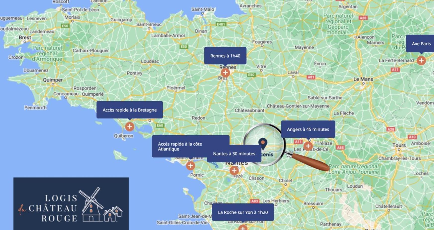 Maison De 2 Chambres Proche A11 Ancenis, Logis Du Chateau Rouge Mésanger Zewnętrze zdjęcie
